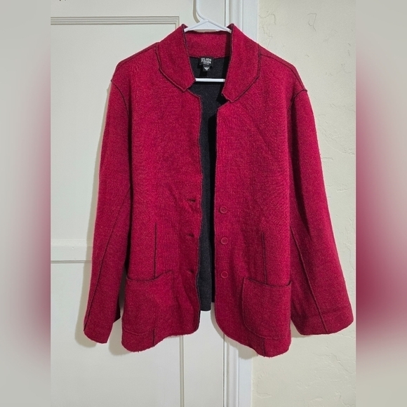 Eileen Fisher Merino Wool Jacket Sz 1x EUC. P2P 24-30. Like new! Worn once! - Picture 1 of 5
